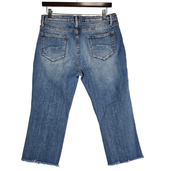 Driftwood Colette Embroidered Cropped Distressed Jeans size 31 - Picture 2 of 10